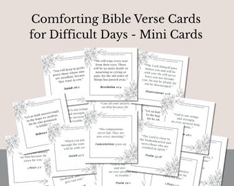 30 petites cartes imprimables avec des versets bibliques réconfortants pour les jours difficiles (téléchargement PDF)