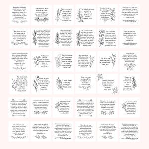 36 Encouraging Bible Verse Cards, Printable, Scripture Cards, Mini ...