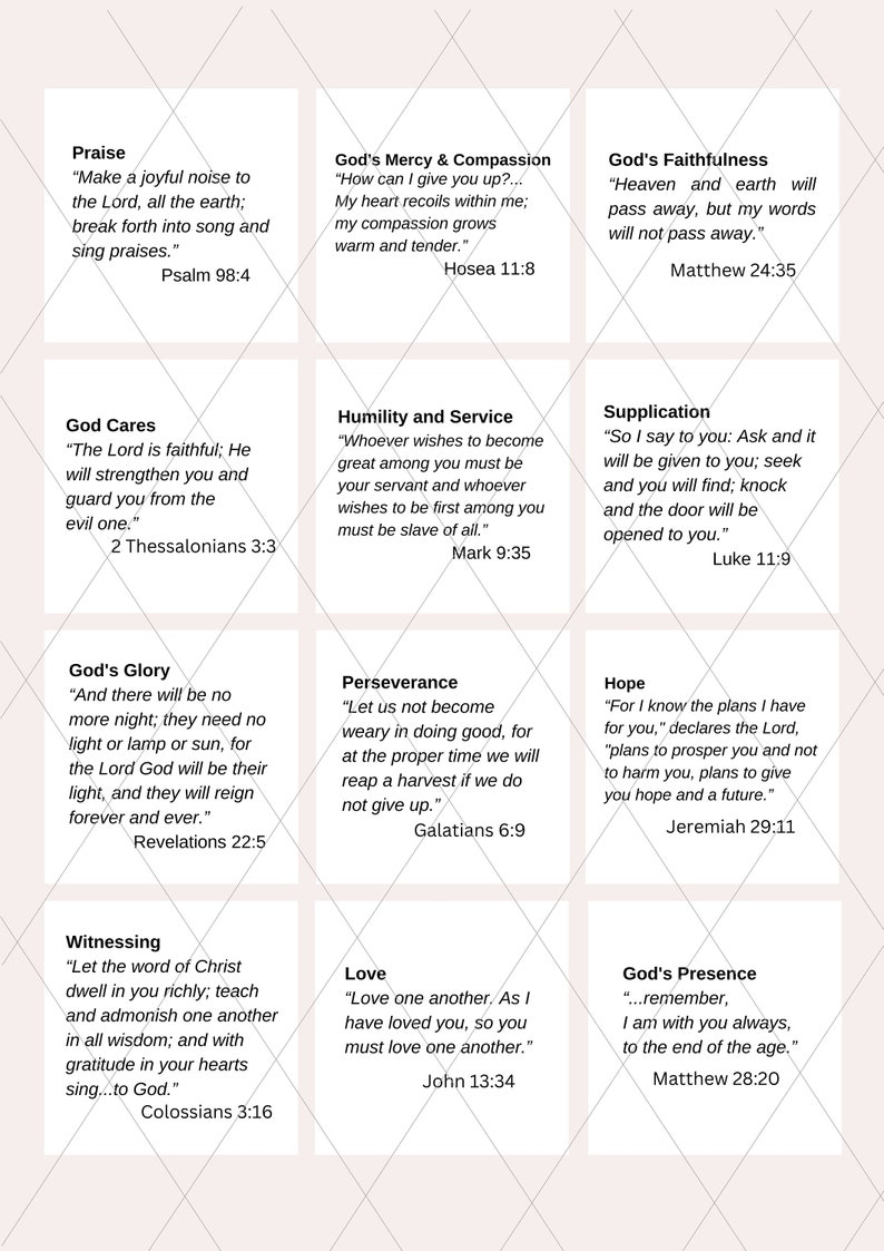 36 Encouraging Bible Verse Cards, Printable, Scripture Cards, Mini ...