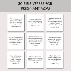 30 Cartões com Versículos Bíblicos para Imprimir, Cartões com as Escrituras para Presentear a Mãe, Presente para Gravidez, Presente de Encorajamento, Versículo Cristão, Downloads Digitais