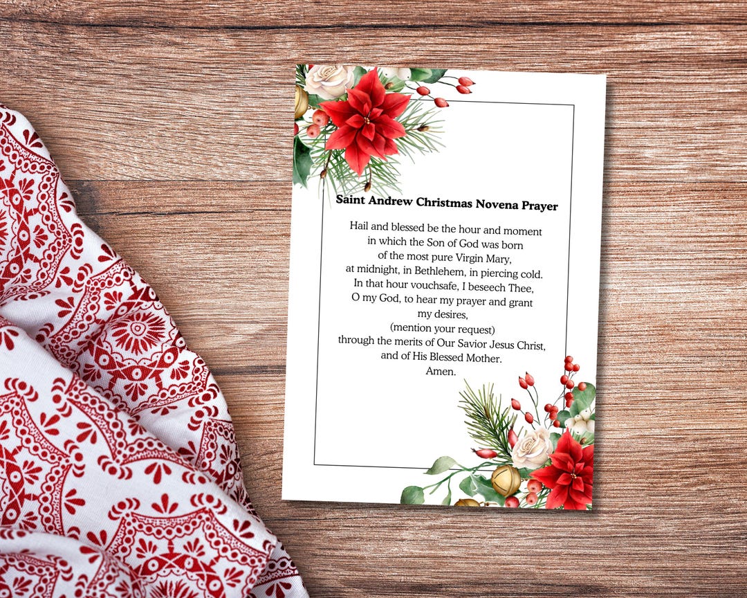 St. Andrew Christmas Novena Printable, Advent Novena Guide, Catholic