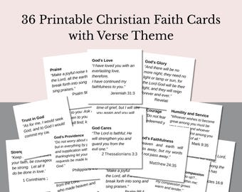 36 Encouraging Bible Verse Cards: Scripture Printables (PDF)
