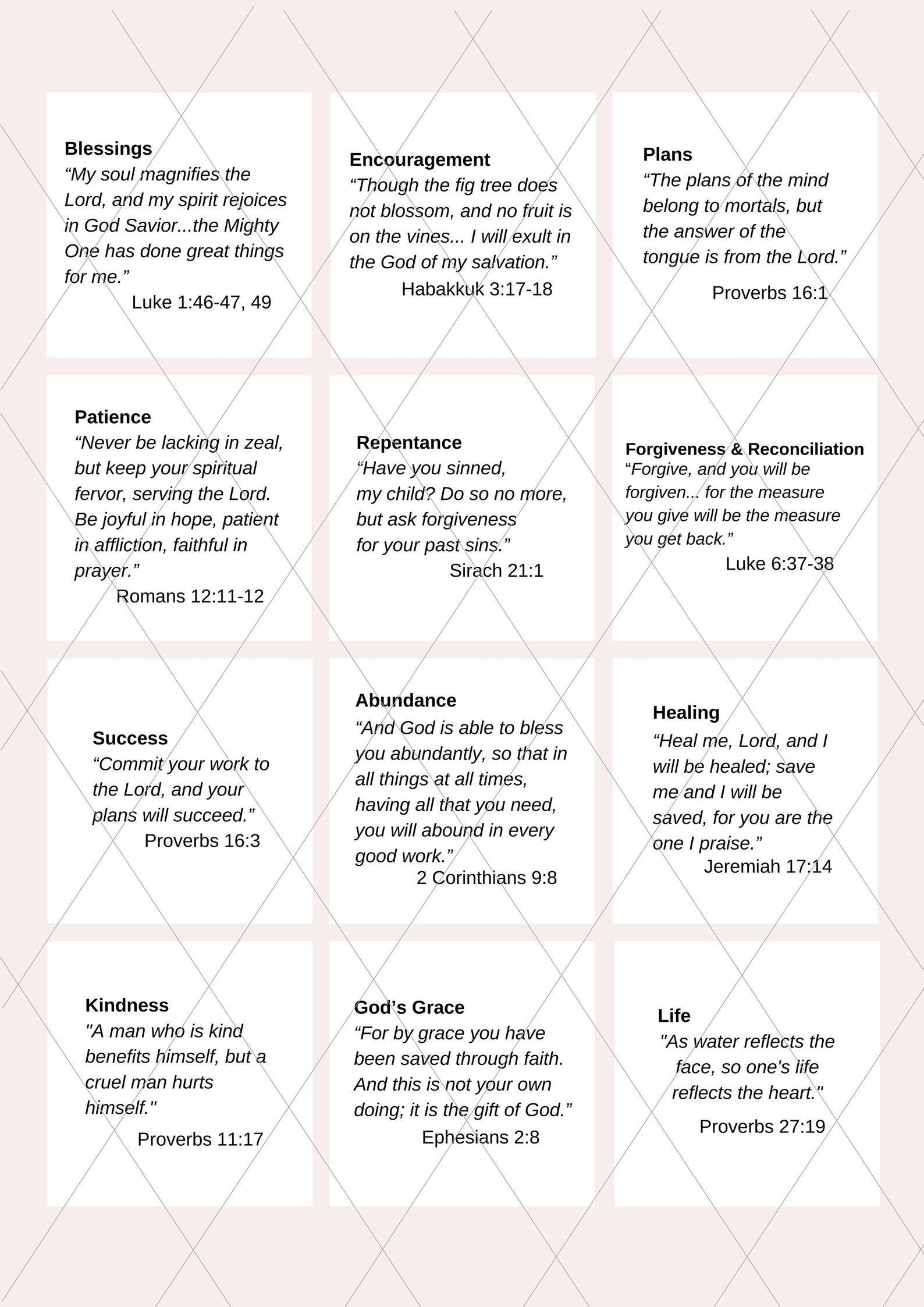 36 Encouraging Bible Verse Cards, Printable, Scripture Cards, Mini ...