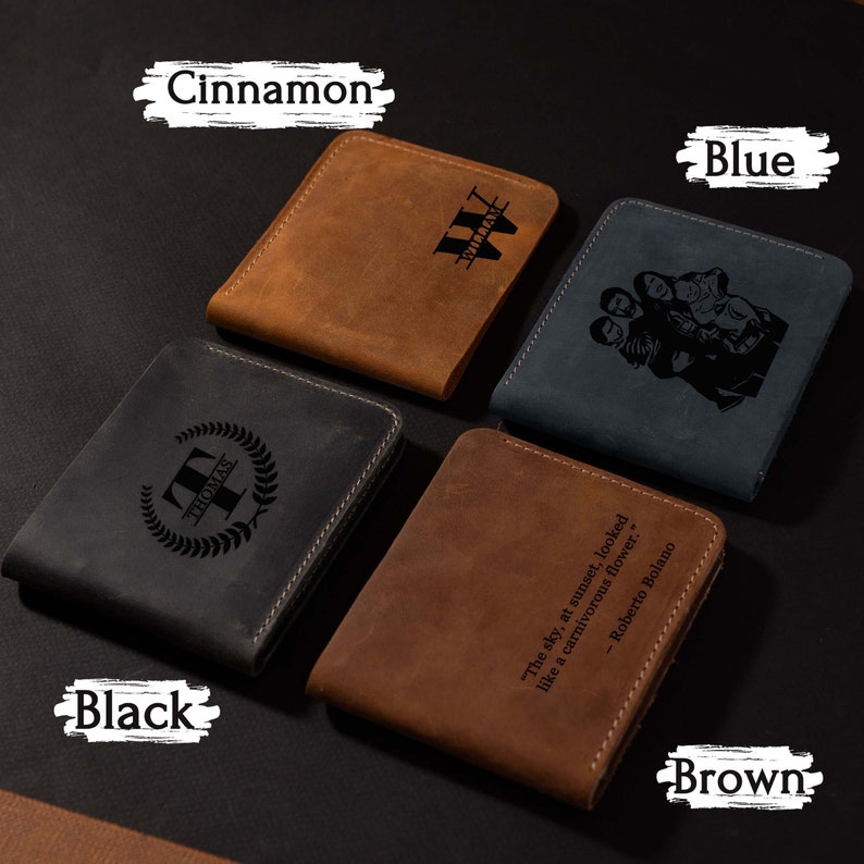 Personalized Leather Wallets Men Men's Wallet Gifts for Etsy Australia