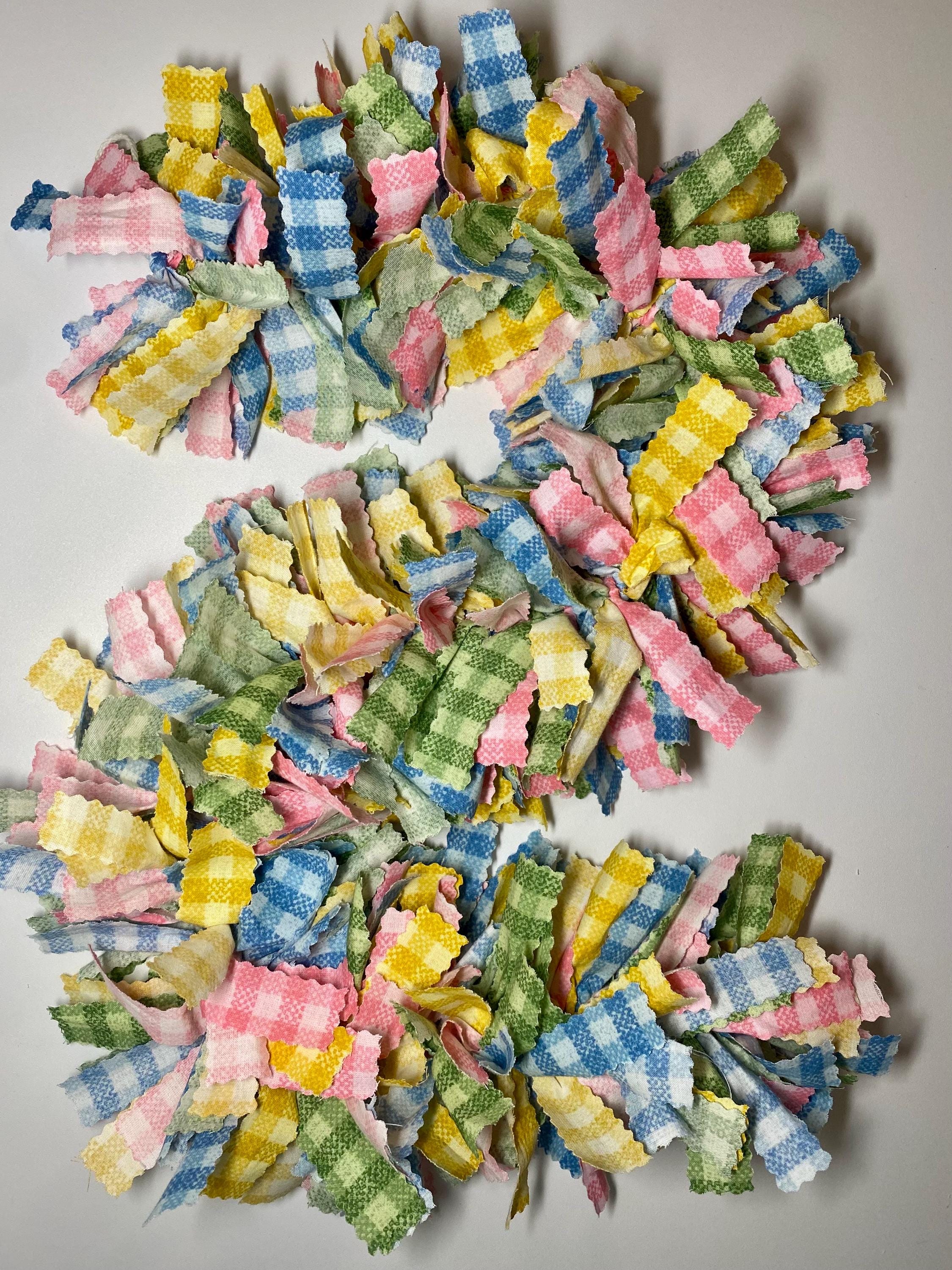 Rustic Spring Garlands Spring Easter Rag Garland, Rustic Fabric Garland, Spring Mantel ...