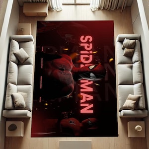 Spiderman-tapijt, geweldig tapijt, stripfiguur, superheldenkleed, vloerkleden voor kinderkamer, duurzaam tapijt, aangepast tapijt, verjaardagscadeau, cadeau voor hem