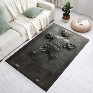 Cartoon Character Carpets,Horror Decor, hallenteppich,Best Han Solo,Gift For Him,Gray Rug,Decor,Living Room Rug