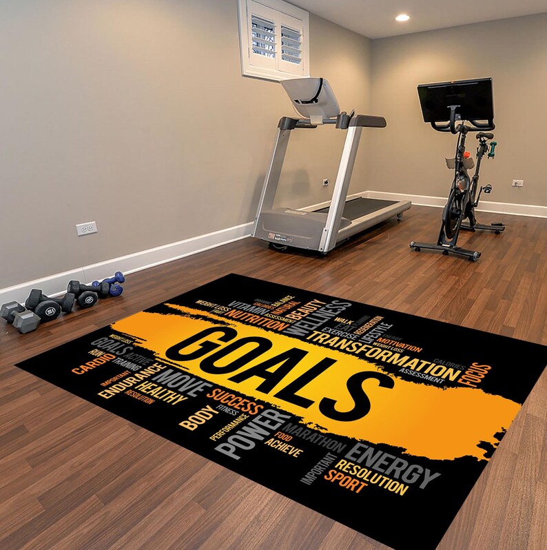 Motivational Gym Rug: Fitness Room Decor - Etsy