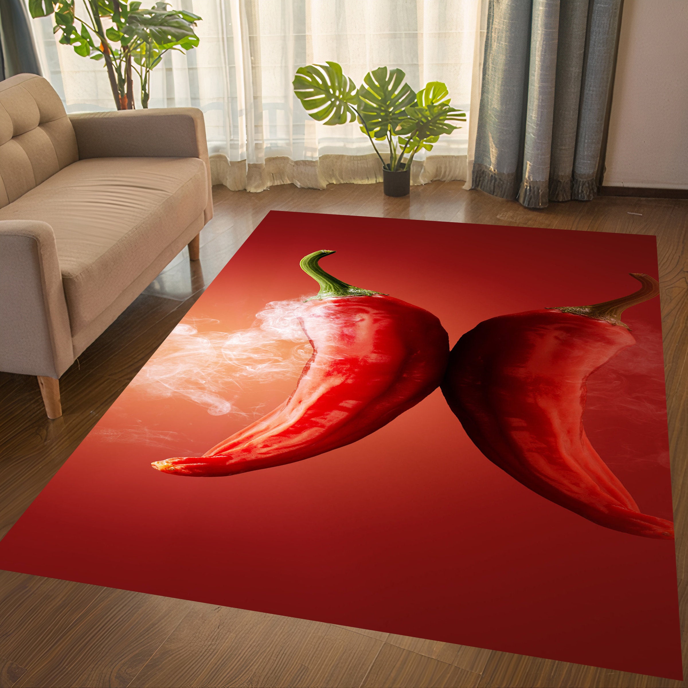 Chili Peppers Rug - Etsy Chili Peppers Rug - Etsy