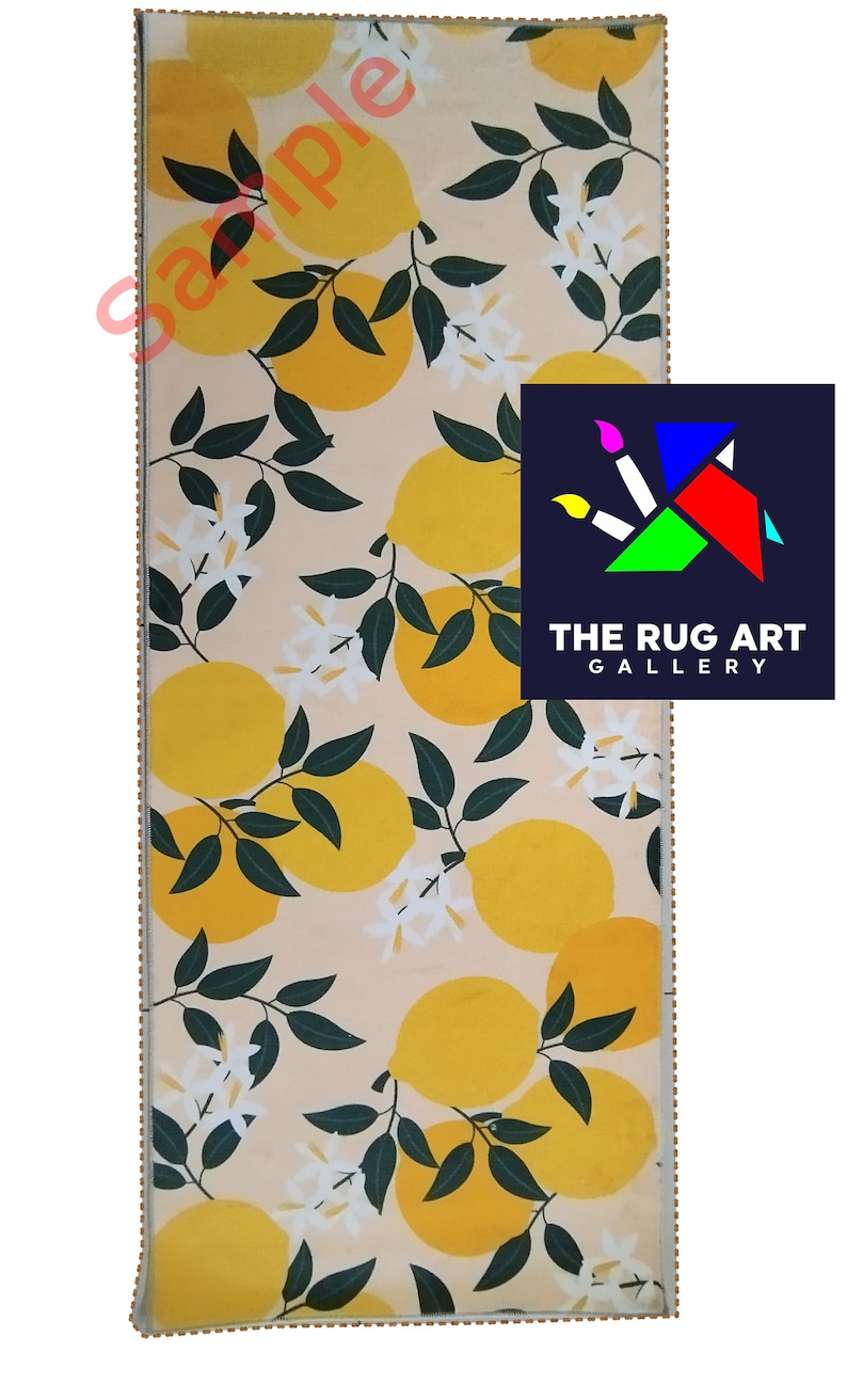 Lemon Pattern Outdoor Rug: Terrace Decor, Non-slip Floor Rug - Etsy New ...