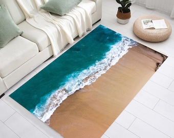 Sea Rug,Ocean Pattern Rug,Ocean Rug,Sea Wave,Blue Rug,Summer Rug,Beach Pattern Rug,Living Room Rug,Area Rug,Summer Decor,Popular Rug,