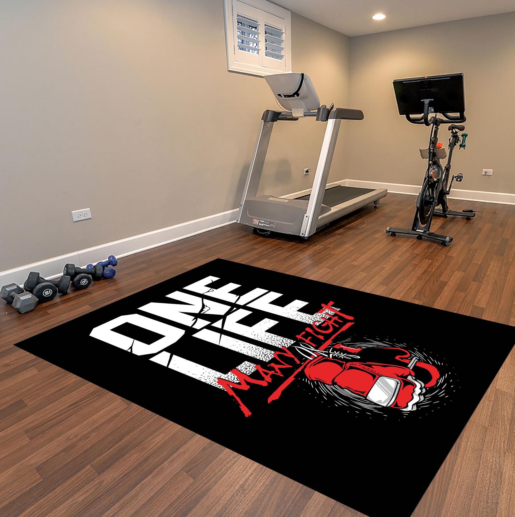 Gym Rugs, Bodybuilding Rug, Sports Room Rug, One Life Written Rug ...