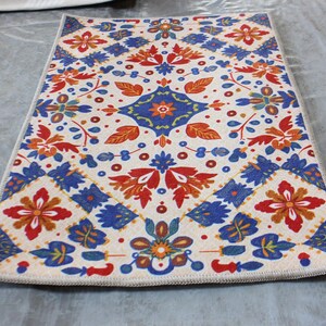 Alfombra de búho, alfombra con estampado de búho, alfombra blanca, alfombra para sala de estar, alfombra para dormitorio, alfombra para cocina, alfombra estética, alfombra de área, alfombra para habitación infantil, alfombra de diseño imagen 6