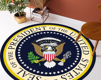US Carpet,American Eagle Rug,Seal Of The American President Rug,Round Rug,White House Rug,Gift For Patriot, Gift ideas, Gift for Him