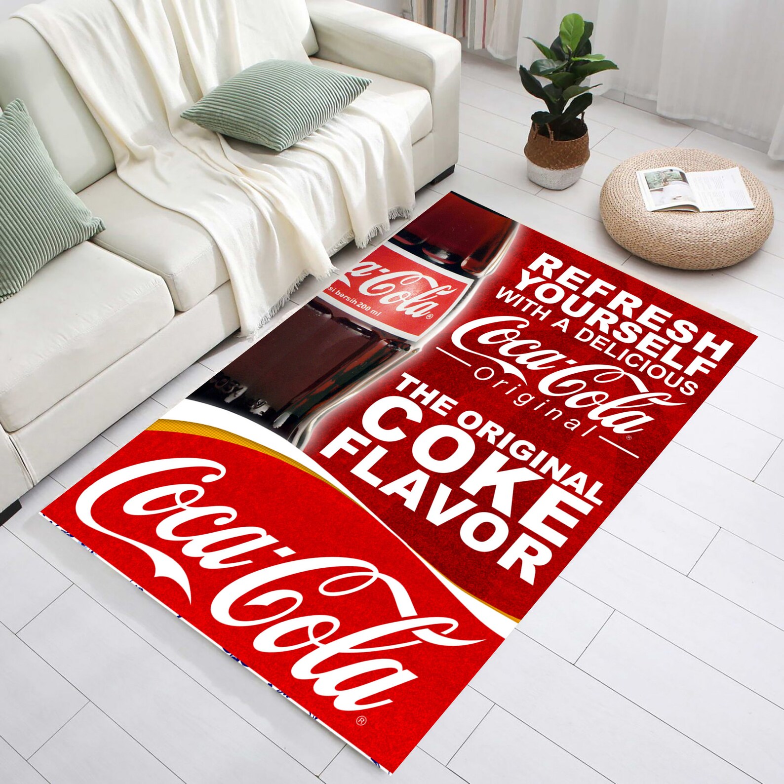 Coca Cola Rug,drink Rug,coca Cola Pattern Rug,coke Rug,red Rug,cook ...