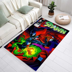 Spawn Carpet, Spawn Decor,Cartoon Character Rugs,Super Hero, Kids Room Rug, Cool Character Area Rug, Creative Rugs,Gift For Son