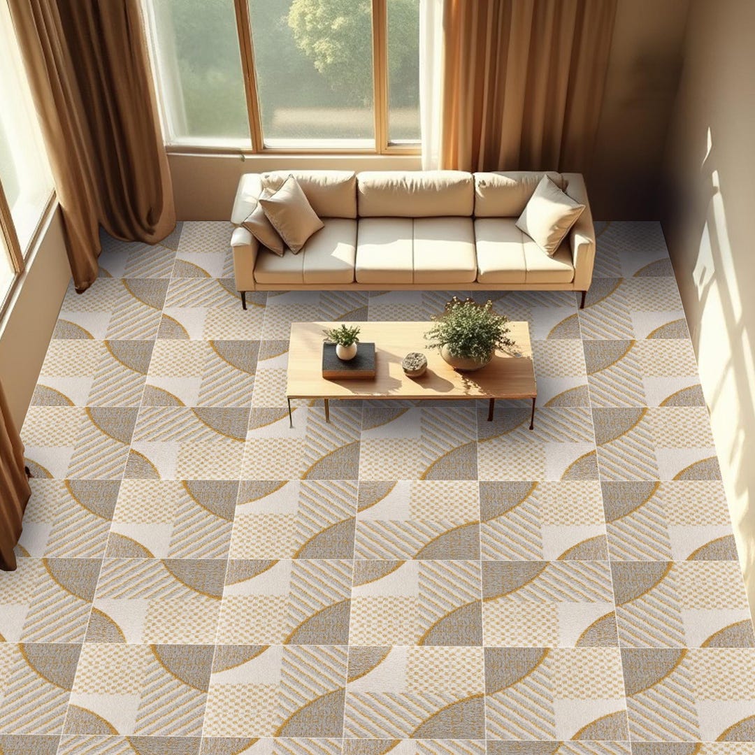 Gray Carpet Tiles, Tile Rug, Kitchen Rug, Office Rug, Tile Mats, 20x20 ...