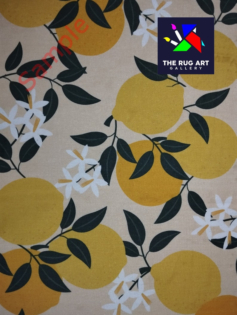 Lemon Pattern Outdoor Rug: Terrace Decor, Non-slip Floor Rug - Etsy New ...
