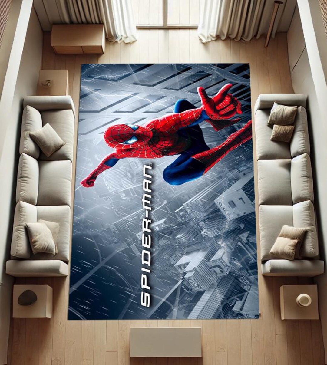 Spiderman Rug: Kids Room Decor, Super Hero Runner - Etsy
