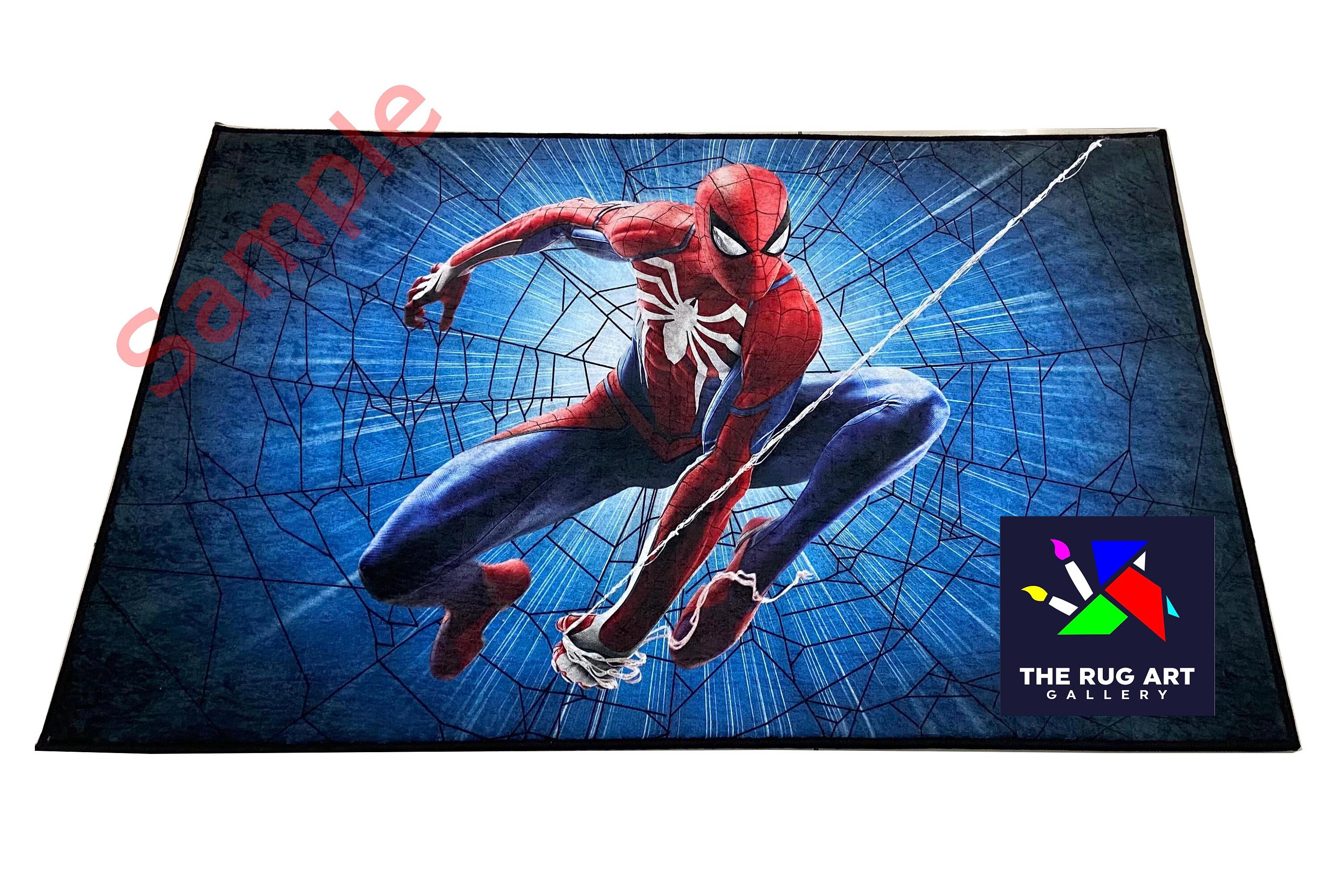 Spiderman Rug,spiderman Pattern Rug,kids Room Rug,boys Rug,red Rug,soft ...