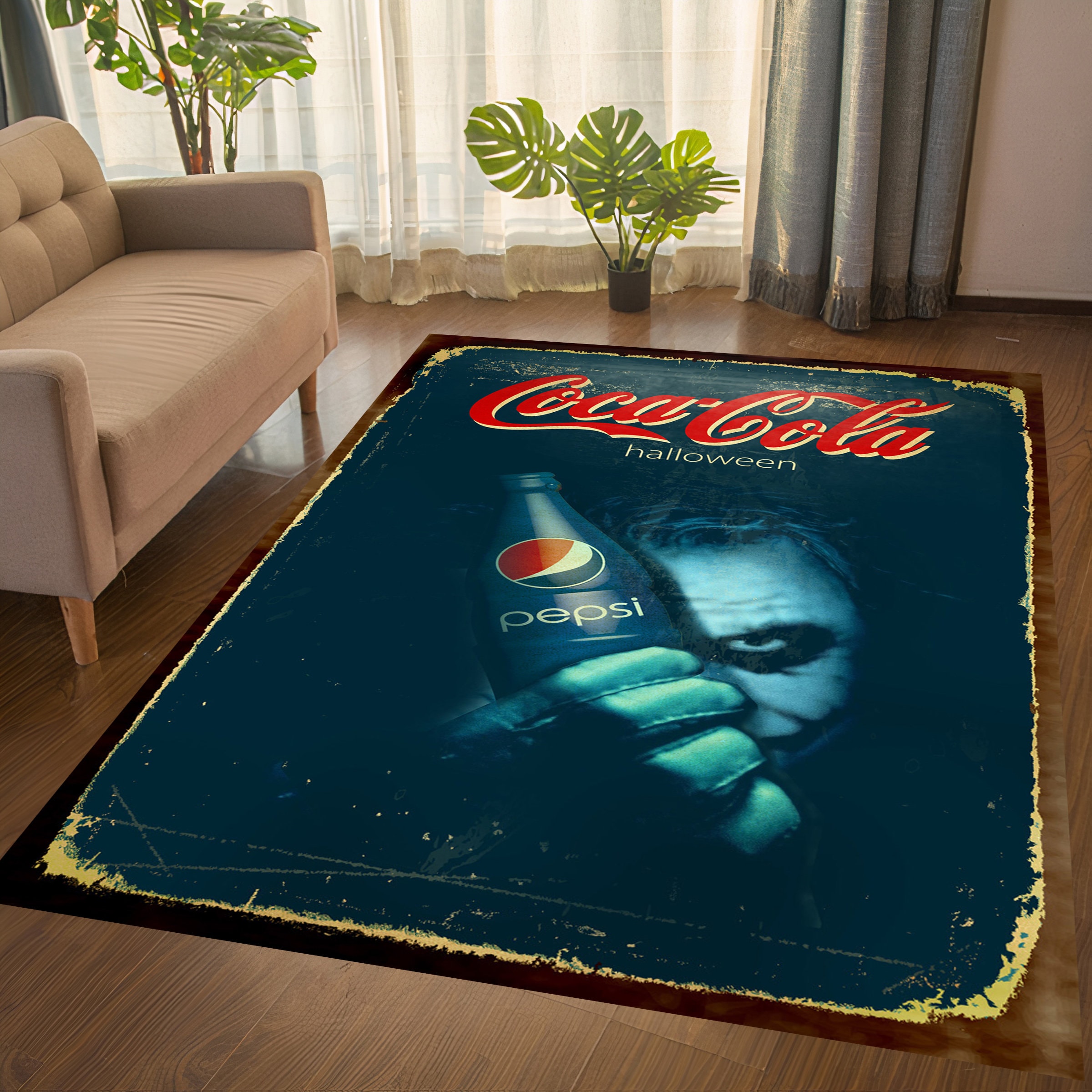 Pepsi VINTAGE RUG ペプシコーラ 企業ラグ 90年代 Pepsi Rug - Etsy