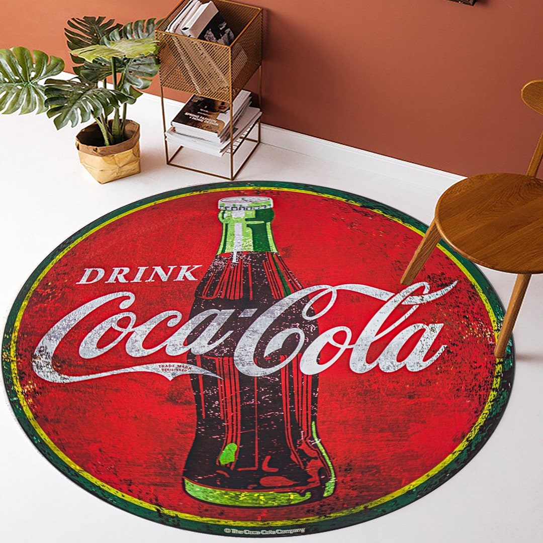 Coca Cola Rug,cola Pattern Rug,drink Coke Rug,cola Written Rug,retro ...