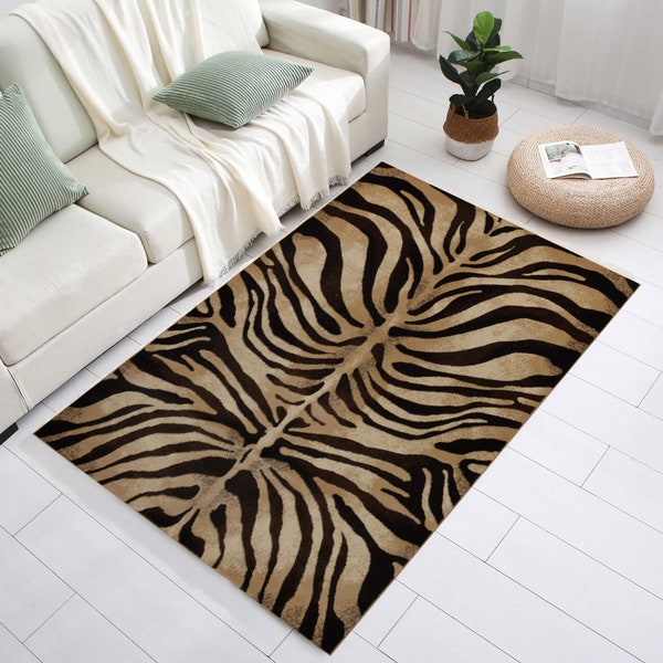 Animal Hide Rug,Zebra Hide,Post Rug,Striped Rug,Brown Rug,Black Rug,,Cute Rug,Home Decor,Popular Rug,Kitchen Rug,Living Room Rug