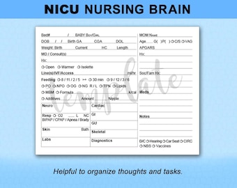 Nicu Report Sheet Neonatal Template Sheet Nicu Brain Sheet Etsy Nicu Report Sheet Neonatal Template Sheet Nicu Brain Sheet Etsy