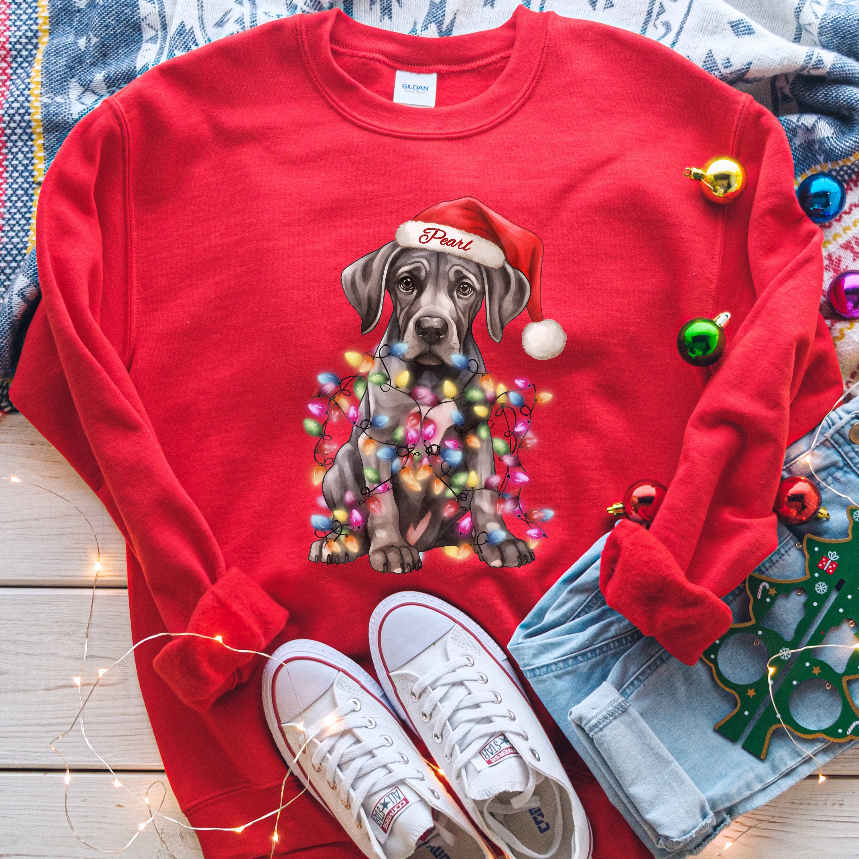 Great dane christmas sweater clearance