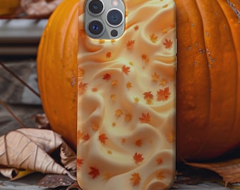 Fall Phone Case, Autumn Leaves Pumpkin Aesthetic iPhone Cover, Cozy Seasonal Phone Accessory, Samsung iPhone case 8 X 11 12 13 14 15 16
