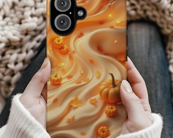 Fall Phone Case, Autumn Leaves Pumpkin Aesthetic iPhone Cover, Cozy Seasonal Phone Accessory, Samsung iPhone case 8 X 11 12 13 14 15 16