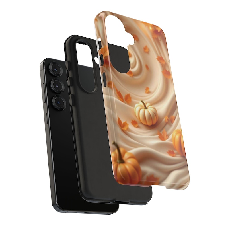 Fall Phone Case, Autumn Leaves Pumpkin Aesthetic Samsung Cover, Cozy ...