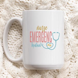 Emergency Department Nurse 2025 Ceramic Mug - RN Gift, Nurse Graduation, Medical Student, Hospital Thank You, Healthcare Worker