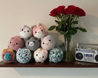 Loaf Cat Crochet Pattern, Low Sew Plushies Design, 2 in 1 Amigurumi Cat Bundle, Cute DIY Plush Tutorial, PDF Pattern