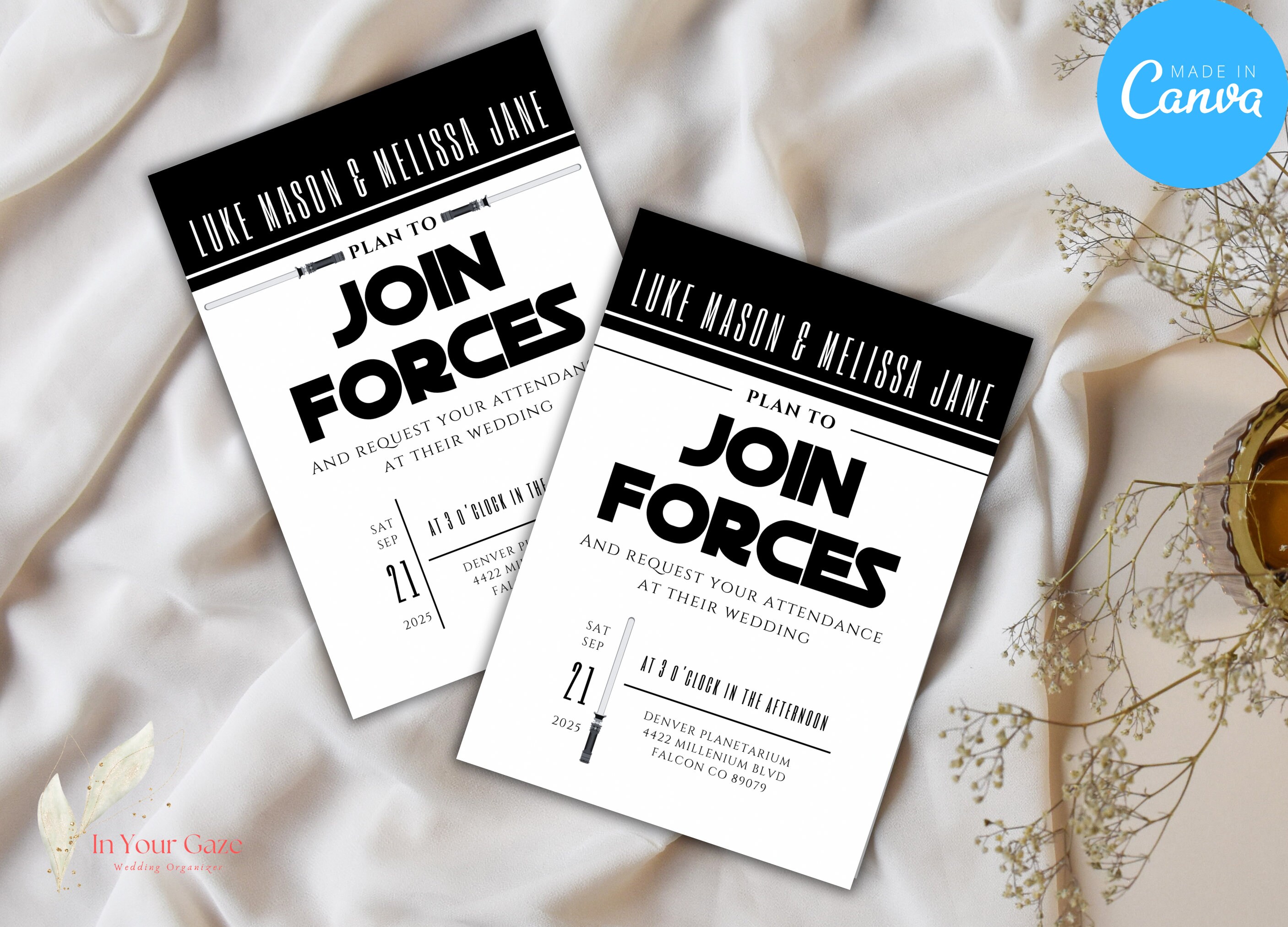Nerdy Wedding Invitation Template, Digital Printable Invitation, Simple