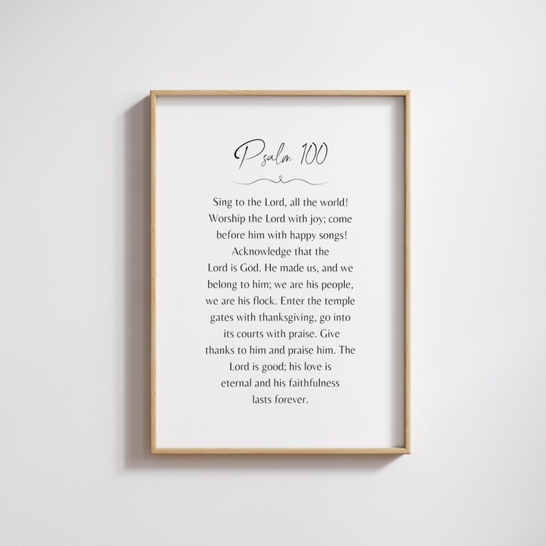 Psalm 100 Psalm 100 Printable Worship the Lord Bible Verse Printable Psalm 100 Psalm 100 Printable Worship the Lord Bible Verse Printable