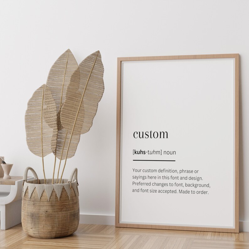 Custom Definition Print, Custom Print, Birthday Gift Printable, Custom Definition Poster, Definition Poster, Dictionary Art, Custom Phrase image 5
