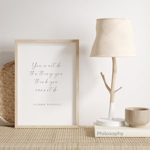 Eleanor Roosevelt Quote, Motivational Quote Print, Office Quote Print, DIGITAL DOWNLOAD