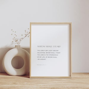 Psalm 27:1, The Lord is my Light and my Salvation, Bible Verse Wall Art Printable, Scripture Printable Wall Art, Christian Home Decor