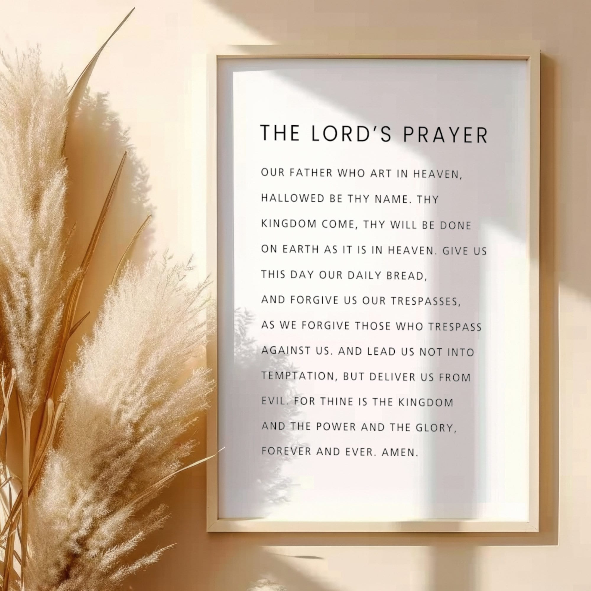 Matthew 6:9-13, the Lord's Prayer Printable, Christian Home Decor ...