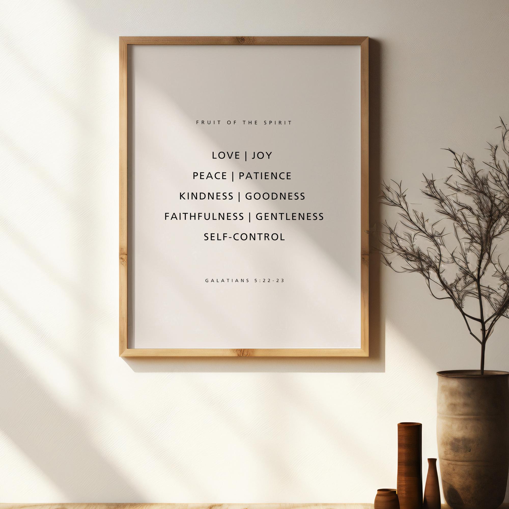 Galatians 52223, Fruit of the Spirit Wall Art, Fruit of the Spirit