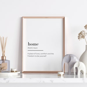 Home Definition Print, Living Room Wall Art, Dictionary Art, Definition Print, Definition Printables, Definition Wall Art