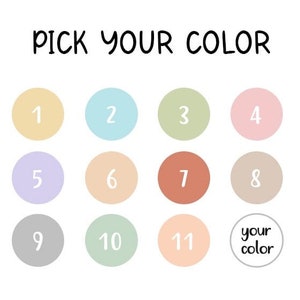 Pu&ograve; includere: Una cartella con 11 campioni di colore numerati da 1 a 11. La cartella &egrave; intitolata "Scegli il tuo colore".