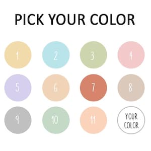 May include: A color chart with 11 different color options, numbered 1 through 11. The chart is labeled "Pick Your Color".
