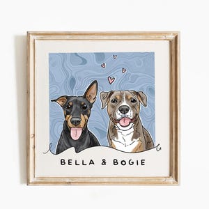 Custom Pet Portrait, Dog Portrait from Photo, Personalized Dog Cat Line Art Drawing for Pet Owner, Gift for Dog Lovers