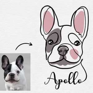 Custom Line Drawing from Photo, Custom Pet Outline Drawing, Pet Line Art Sketch, Custom Dog Outline, Simple Pet Line Art, DIGITAL FILE ONLY