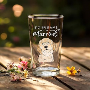 Custom Pet Engagement Mug, My Humans Are Getting Married Glass Mug, Engagement Gifts For Couple, Engagement Party Gifts, Engaged Gift