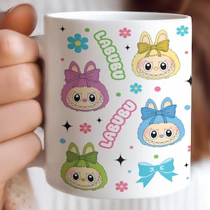 Labubu Monster Elfen K-POP Elvish Creature Cartoon 11 Unzen Keramikbecher Stil A