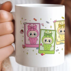 Labubu Monster Elfen K-POP Elvish Creature Cartoon 11oz Keramikbecher Style D