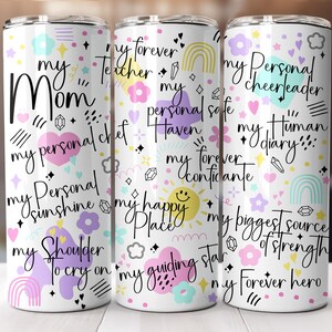 My Mom with Doodles 20 oz Stainless Steel Skinny Tumbler